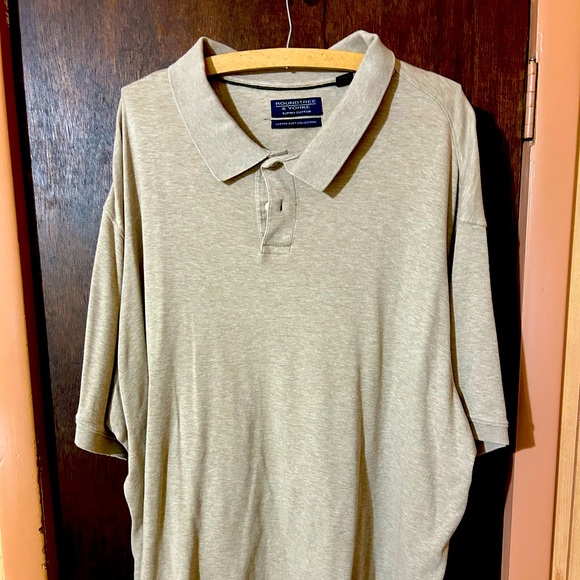 Roundtree & Yorke Other - NWOT Men’s 3XLT Tan Heathered Short-sleeved Polo Shirt